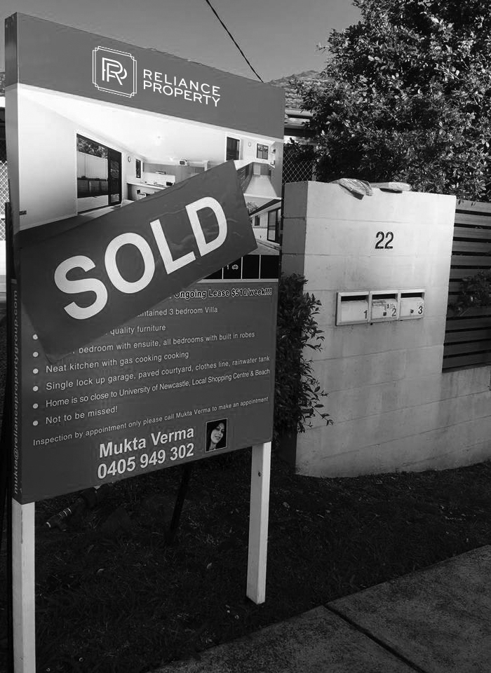 Reliance Property Sold Board