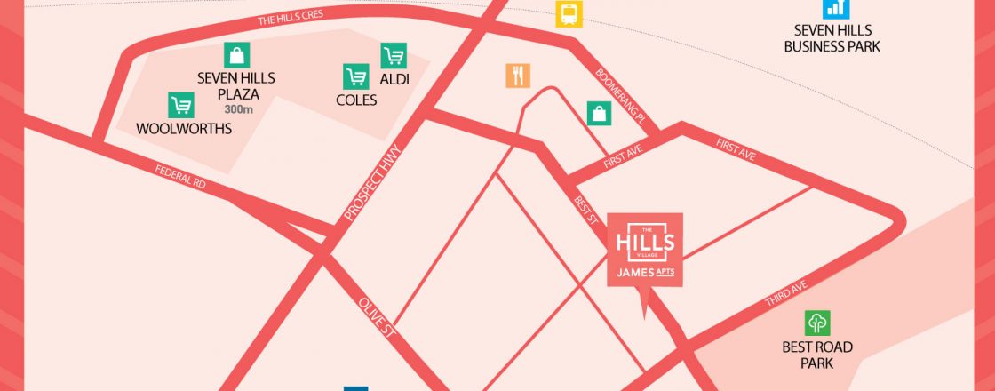 The Hills Village - James Apartments - Map